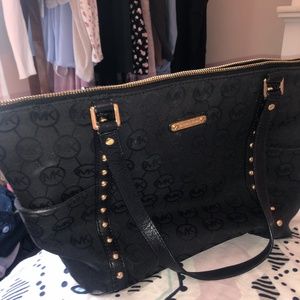 Black Michael Kors Purse Used Print